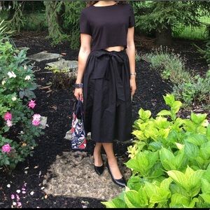 KATE SPADE SS2017 Tie-waist Black Skirt Size 4